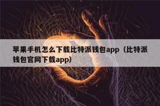 苹果手机怎么下载比特派钱包app（比特派钱包官网下载app）