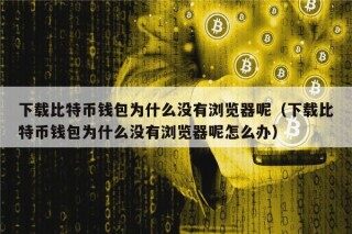 下载比特币钱包为什么没有浏览器呢（下载比特币钱包为什么没有浏览器呢怎么办）