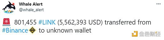 数据：801455枚LINK从Binance转移至未知钱包-第1张图片-binance下载