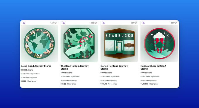 18分钟售罄，涨幅278%，星巴克的第一款付费NFT首战告捷2