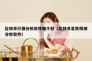 比特币行情分析软件哪个好