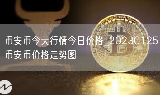 binance币今天行情今日价格_20230125binance币价格走势图-第1张图片-binance下载