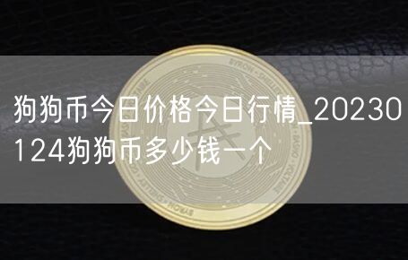 狗狗币今日价格今日行情_20230124狗狗币多少钱一个-第1张图片-binance下载
