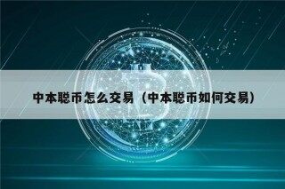 中本聪币怎么交易（中本聪币如何交易）