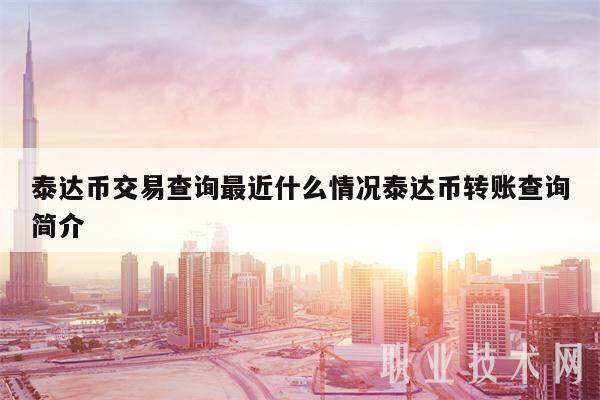 泰达币交易查询最近什么情况泰达币转账查询简介-第1张图片-binance下载