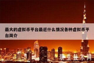 最大的虚拟币平台最近什么情况各种虚拟币平台简介